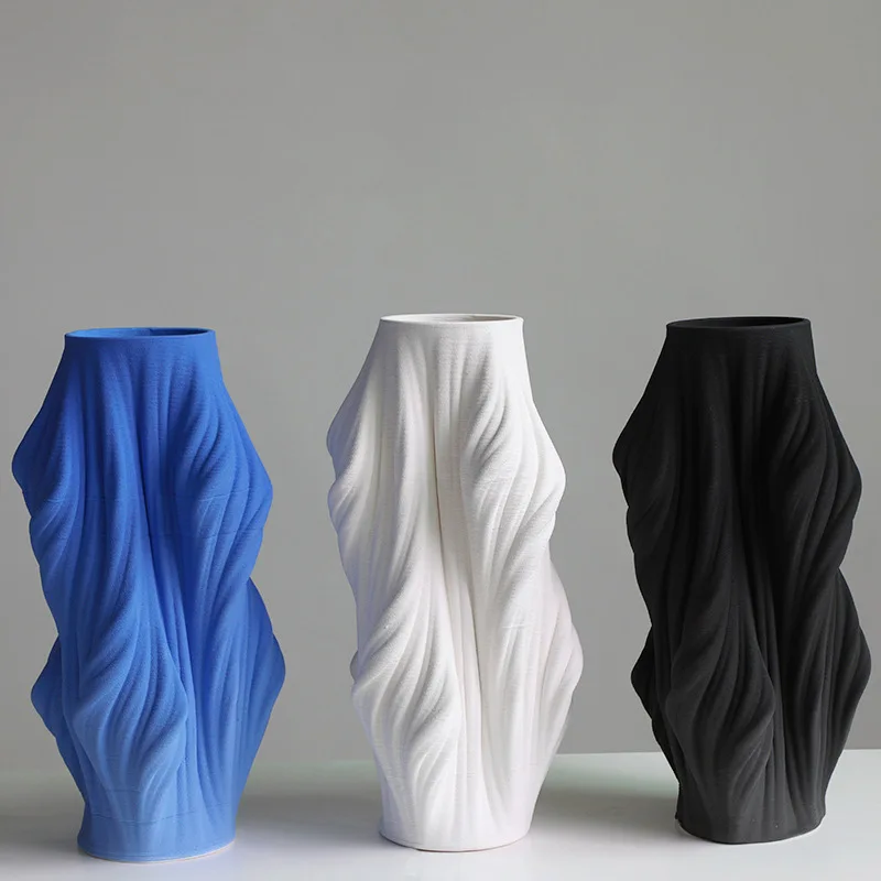 

3D-printed Vase Floor Vase Nordic Decor Hotel Decoration 3D Vase Art Vase Ceramics Vase Home Decor Room Decor Wedding Decoration