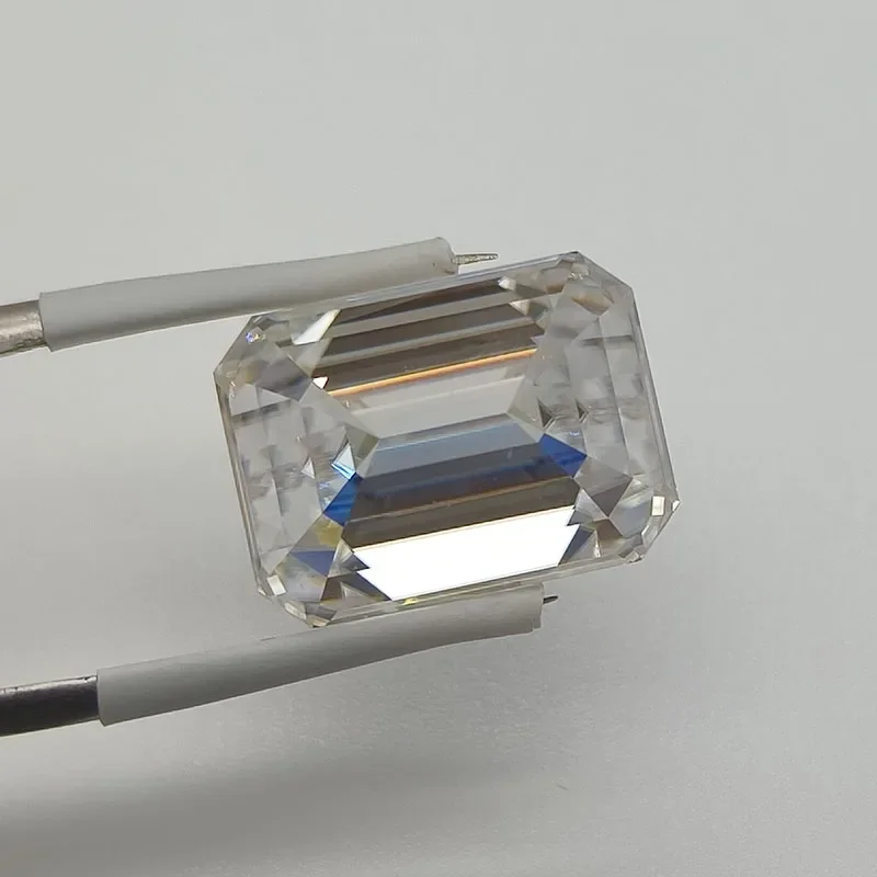 Moissanit Smaragdschliff D-Farbe mit Zertifikat VVS1 für Perlen, Charms, Schmuckherstellung, Halsketten, Ohrringe, Hauptmaterialien – Detail 6