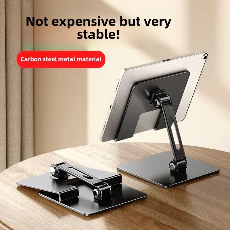 Flat Bracket Aluminum Alloy Computer Bracket Folding Desktop Mobile Phone For iPad Air M4 Xiaomi Pad Huawei Support Stand MacBoo