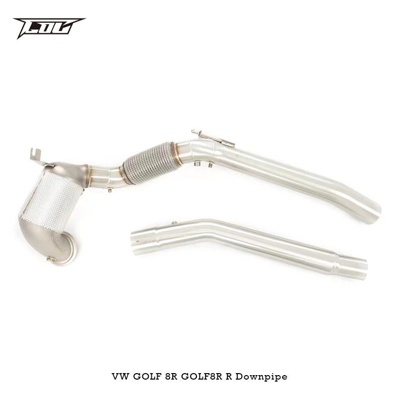 Exhaust Downpipe For VW GOLF 8R GOLF8R R 2.0T 2019-2022 Stainless Steel High flow catted downpipe with catalyst