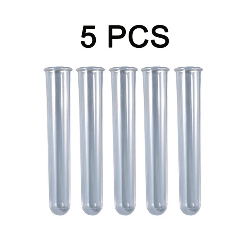 5pcs/set Acrylic Test Tube for Diy Handmade Home Decor Flower Pot Silicone Mold Clay Pottery Tools Display Accessories