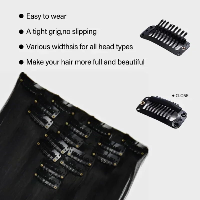 Ondulado Clipe de Cabeça Cheia na Extensão do Cabelo para Mulheres, Hairpieces Encaracolados, 16 Clipes, 22in, Sintético, Natural, Loiro, Grosso, 7 Pçs/set