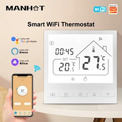 Smart WiFi Water/Electric Floor Heating Thermostat Water Gas Boiler Temperature Control Voice work with Tuya Alexa Google Home