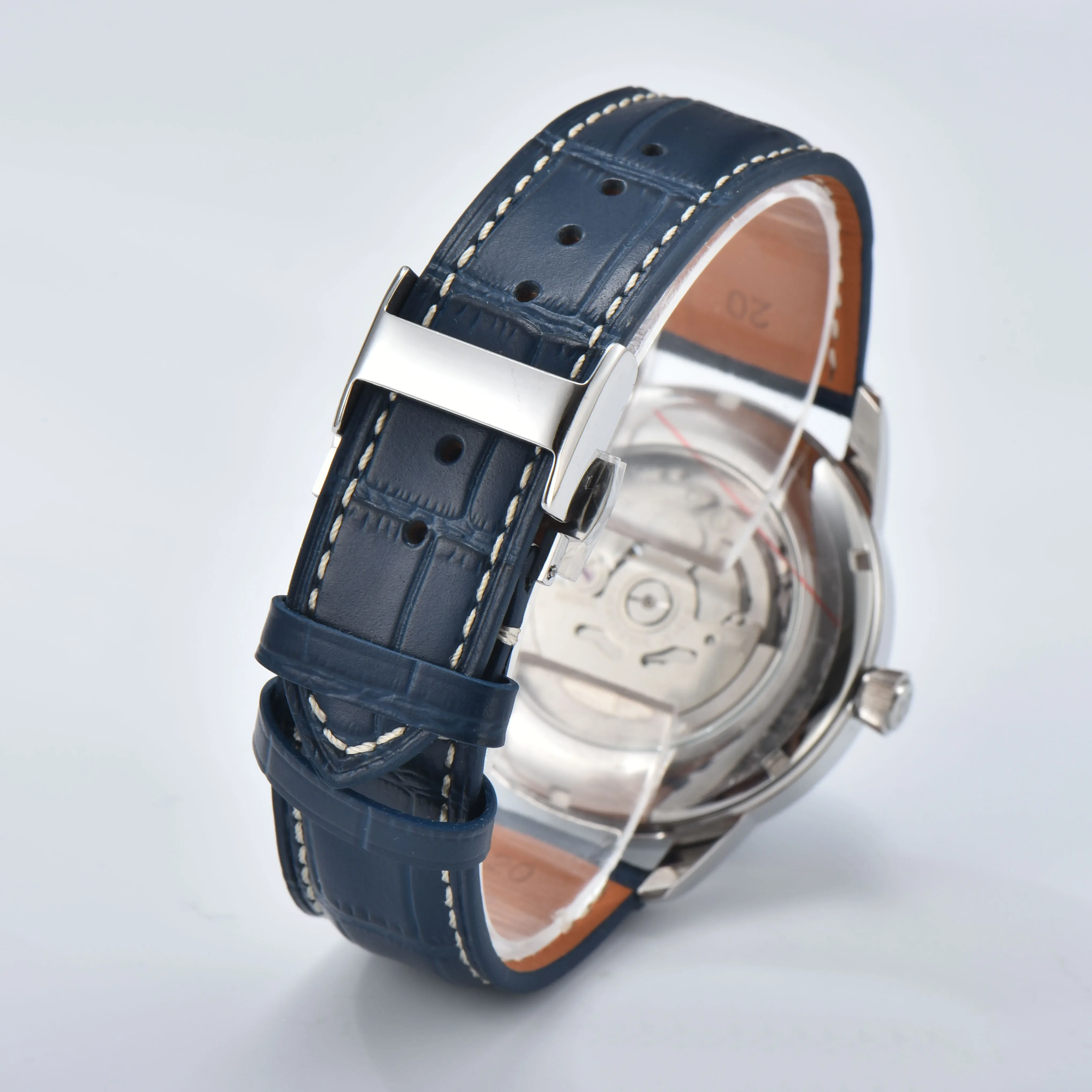 40mm PRESAGEE watch NH38 skeleton automatic watch with 35mm gradient dial and Japan NH38 automatic movement can customized logo