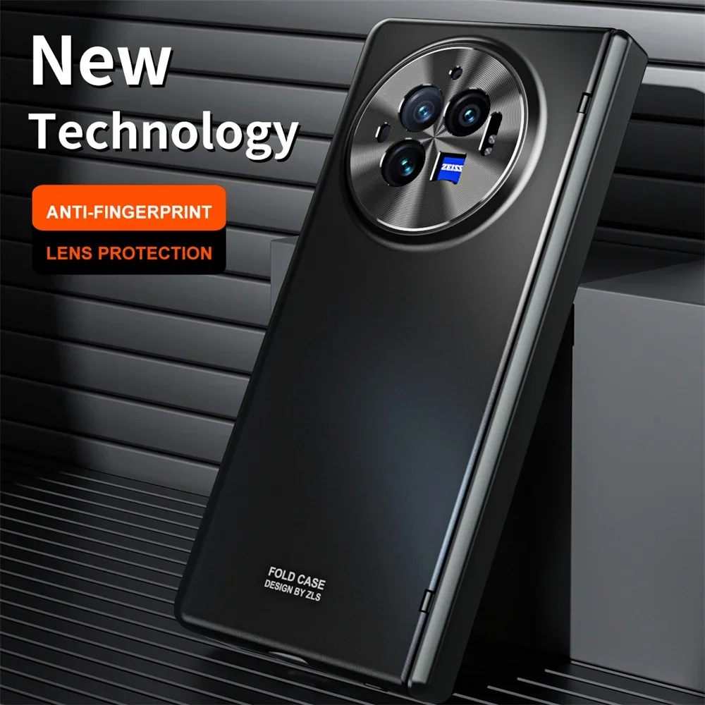 

Fashion Solid Color Phone Case for VIVO X Fold 3 Pro Hinge Protection PC Hard Shell Front Protective Film Fold3 Cover