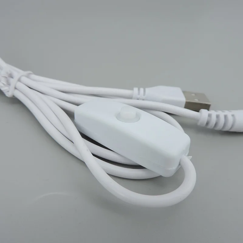 DC 5V USB Mannelijke verlengsnoer naar DC mannelijke 5.5x2.1mm Kabel met aan/uit knop Schakelaar draad Voeding Opladen 1.5m W28