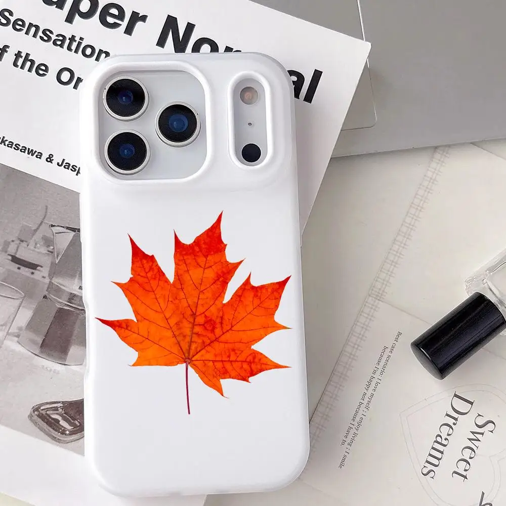 Maple leaf Phone Case For iPhone 11–17 Pro Max Plus Mini Clear Jelly Case Soft TPU Shockproof Phone Cover