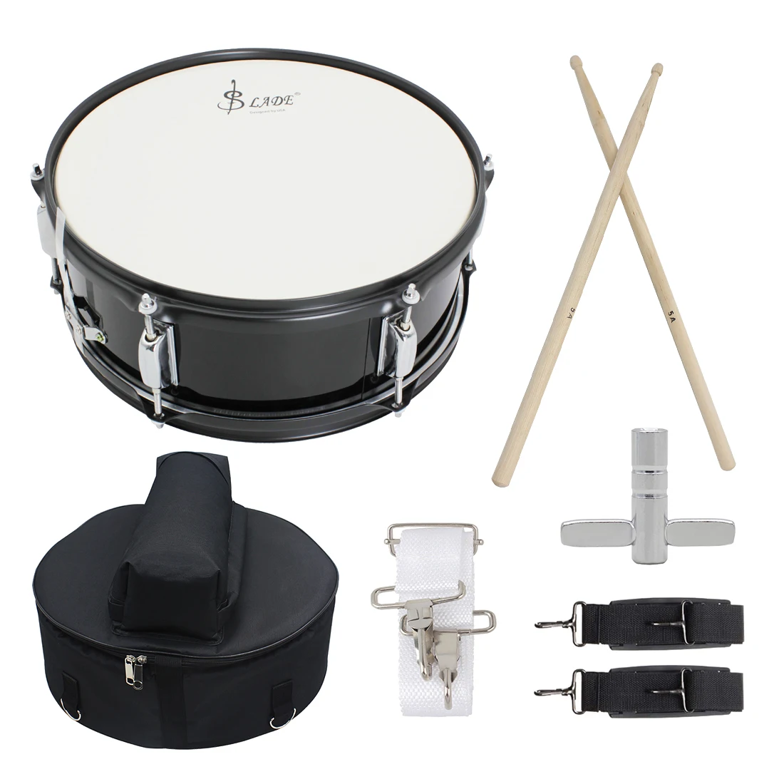 SLADE 14 Inches Snare Drum Music Drums Professional Snare Drum Set With Bag For Beginners Practice Metal Percussion Instrument