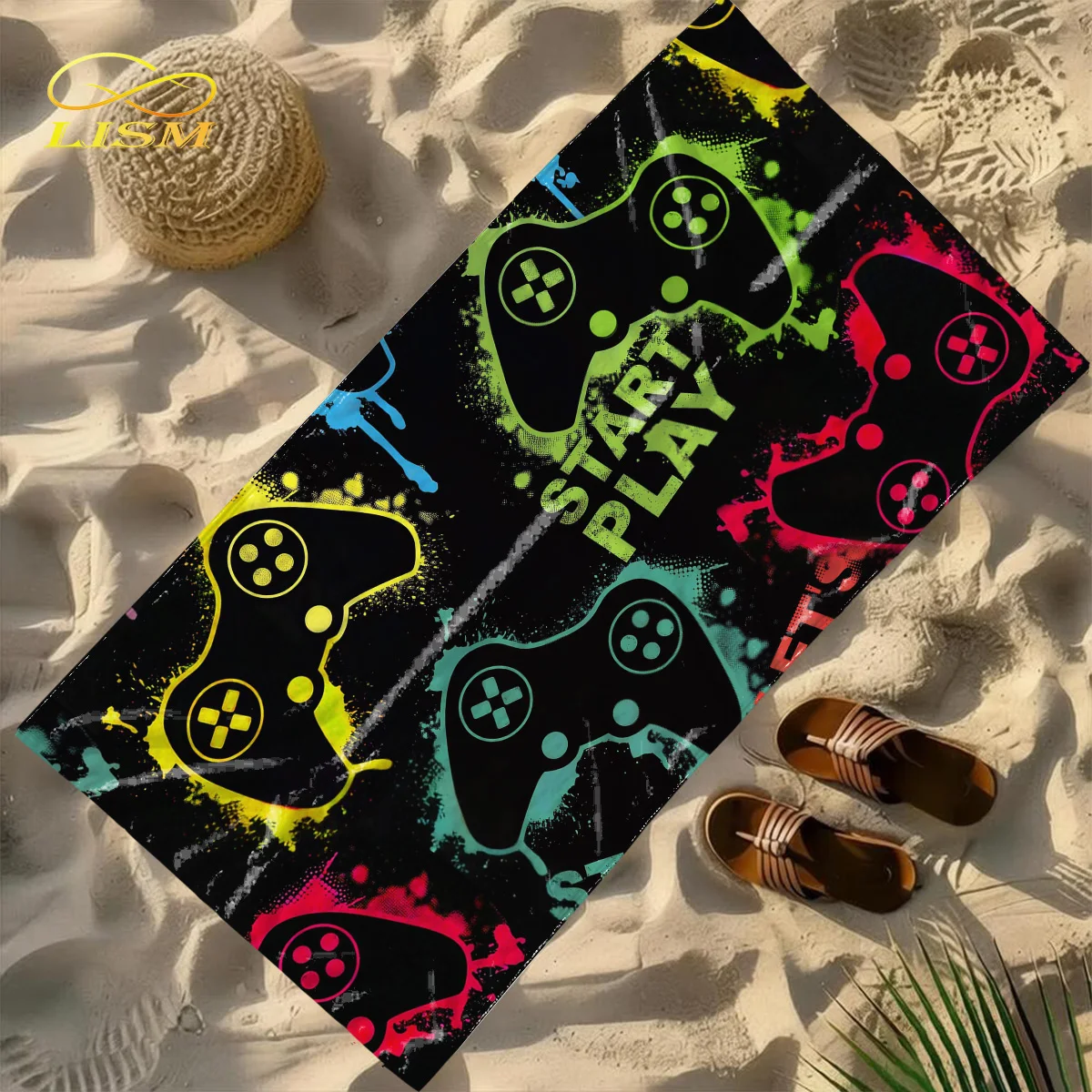 

1pc Gamer Gaming Towel-Oversized, Absorbent Microfiber, Quick Dry, Ideal for Travel, Swimming, Surfing Bath Towel
