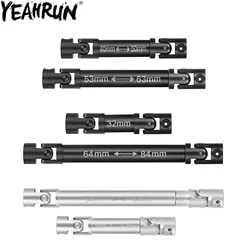 YEAHRUN 2PCS Steel Center Drive Shaft for 1/24 RC Crawler Car Axial SCX24 Jeep JLU Bronco Base Camp Upgrade Parts