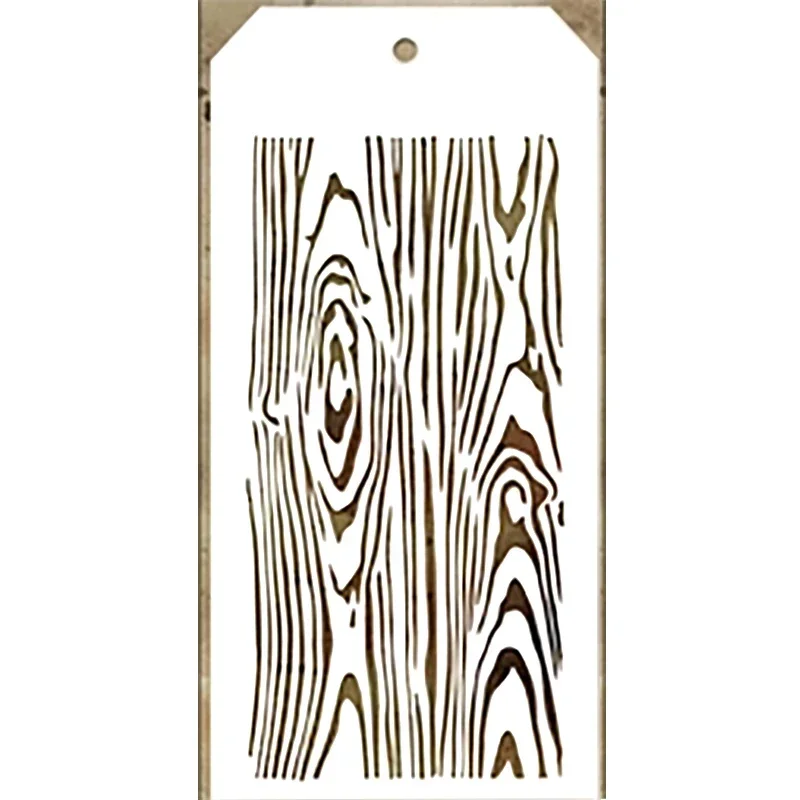 2024 neue Label Tag Kunststoff Schablone für DIY Herstellung Holzmaserung Muster Scrapbooking Hintergrund Grußkarte Keine Metall Stanzformen