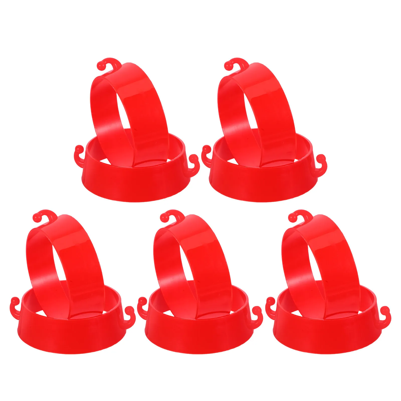 

10Pcs Plastic Traffic Cone Connector Ring with Bright Red Hook for Safety Chain Barrier Parking Barrier Cones Road Delineator