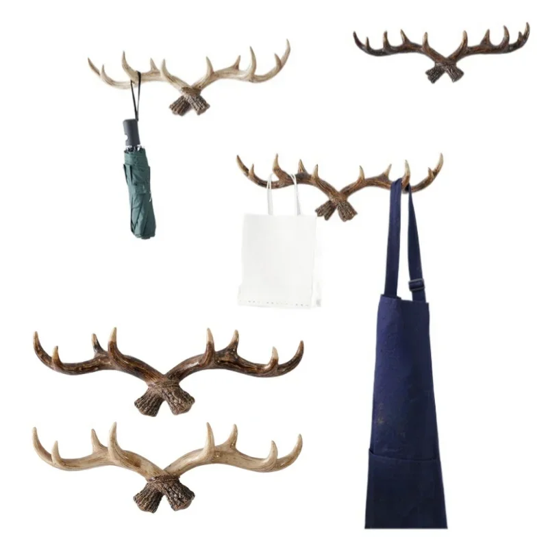 1pcs Abstract Retro Antlers Multipurpose Decorative Hooks Shelf Hats Scarves Keys Necklaces Rack Artwork Storage Tools Gift