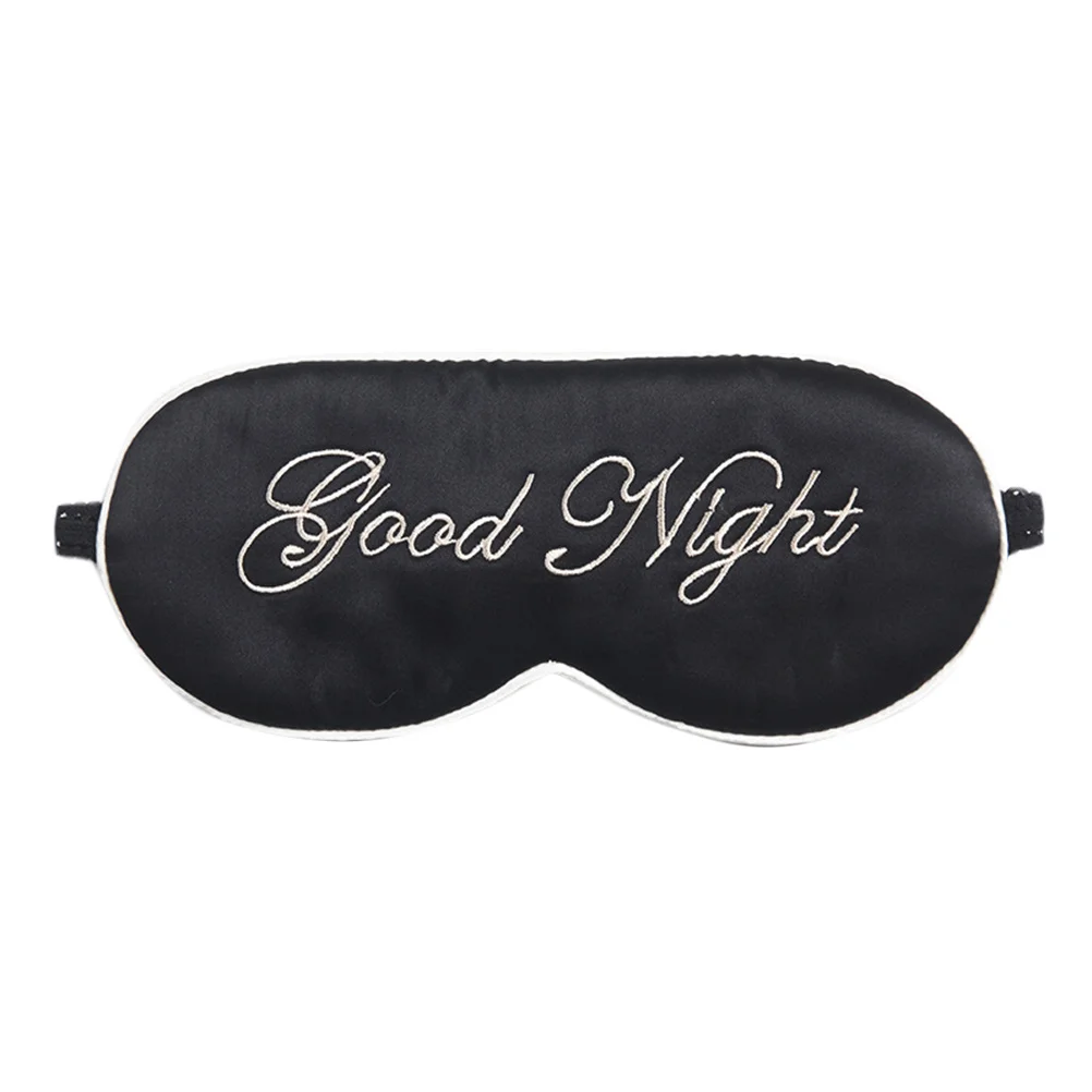 1 шт., шелковая маска для глаз, легкая, моющаяся для женщин, мужчин, детей, регулируемый ремешок для путешествий, дома, отеля, затеняющая повязка на глаз для сна