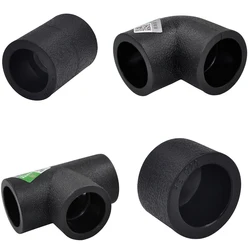 PE Water Pipe Fittings Reducer Direct Elbow Tee Water Supply Pipe 6 Points Internal and External Wire Joint Fittings 4 Points 20