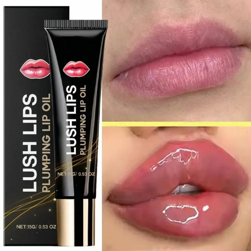 Aceite Voluminizador de Labios, Aumenta el Volumen al Instante, Aumenta la Elasticidad de los Labios, Hidratación Duradera, Brillo Voluminizador de Labios, Maquillaje Sexy y Hermoso