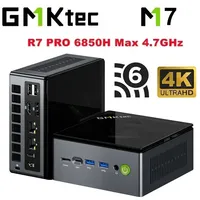 GMKtec M7 MINI PC R7 PRO 6850H Wins 11 Pro DDR5 4800Mhz NVME SSD PCIE 3.0 Wifi6 BT5.2 Dual 2.5G Lan Desktop Gaming Computer