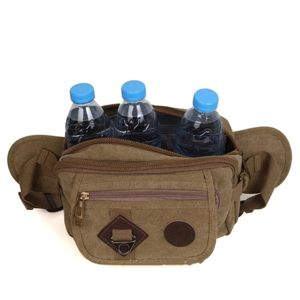 

Large Capacity Outdoor Waist Bag Multifunctional Adjustable Climbing Fanny Bag Canvas Multi-layers Travel Chest Bag Fitness