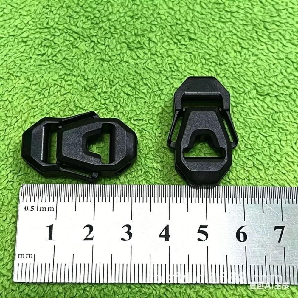 10 Stück Neue Runde Kunststoff-Seilschnallen, Lochdurchmesser 4mm, Doppelendige Sicherheitsschnalle, Webgürtel-Seil-Mutterschnalle – Detail 4