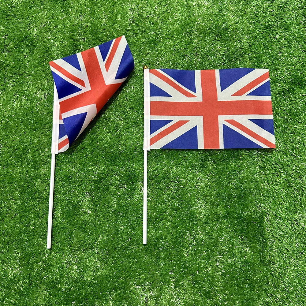 (SKY FLAG) UK Handflagge 21*14cm 10/20/50 Stück UK Flagge Großbritannien Vereinigtes Königreich Handwimpelflaggen mit Kunststoffstangen – Detail 5