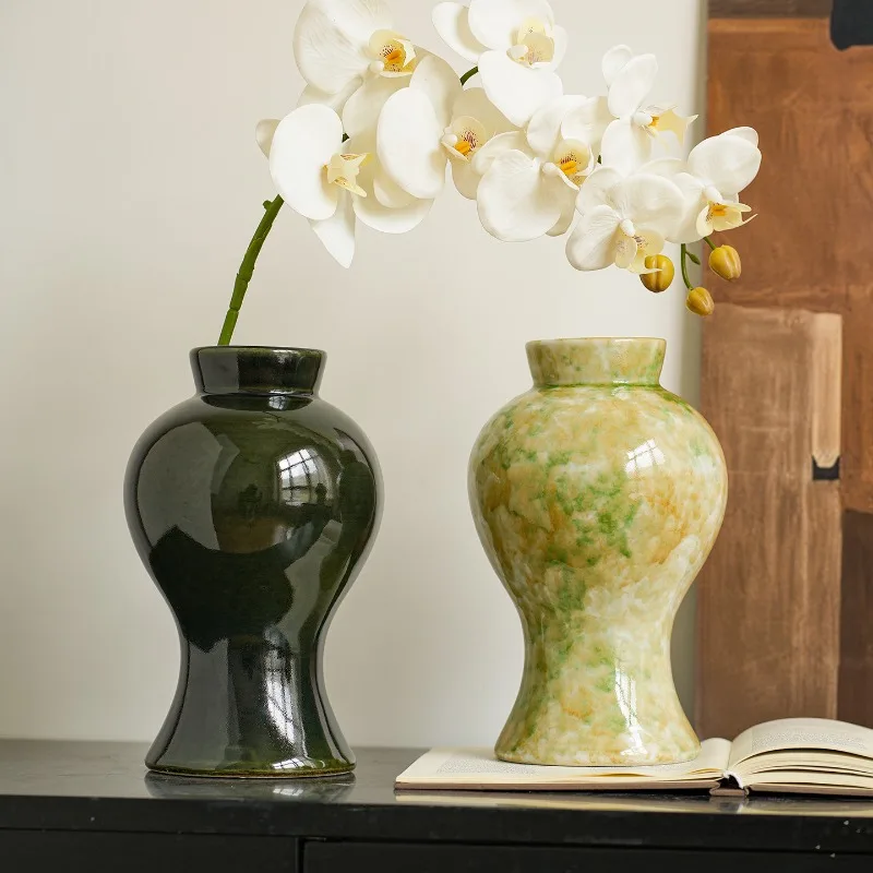 Oil painting style ceramic vase B & B Meichen flower arrangement home decoration ornament can be hydroponic
