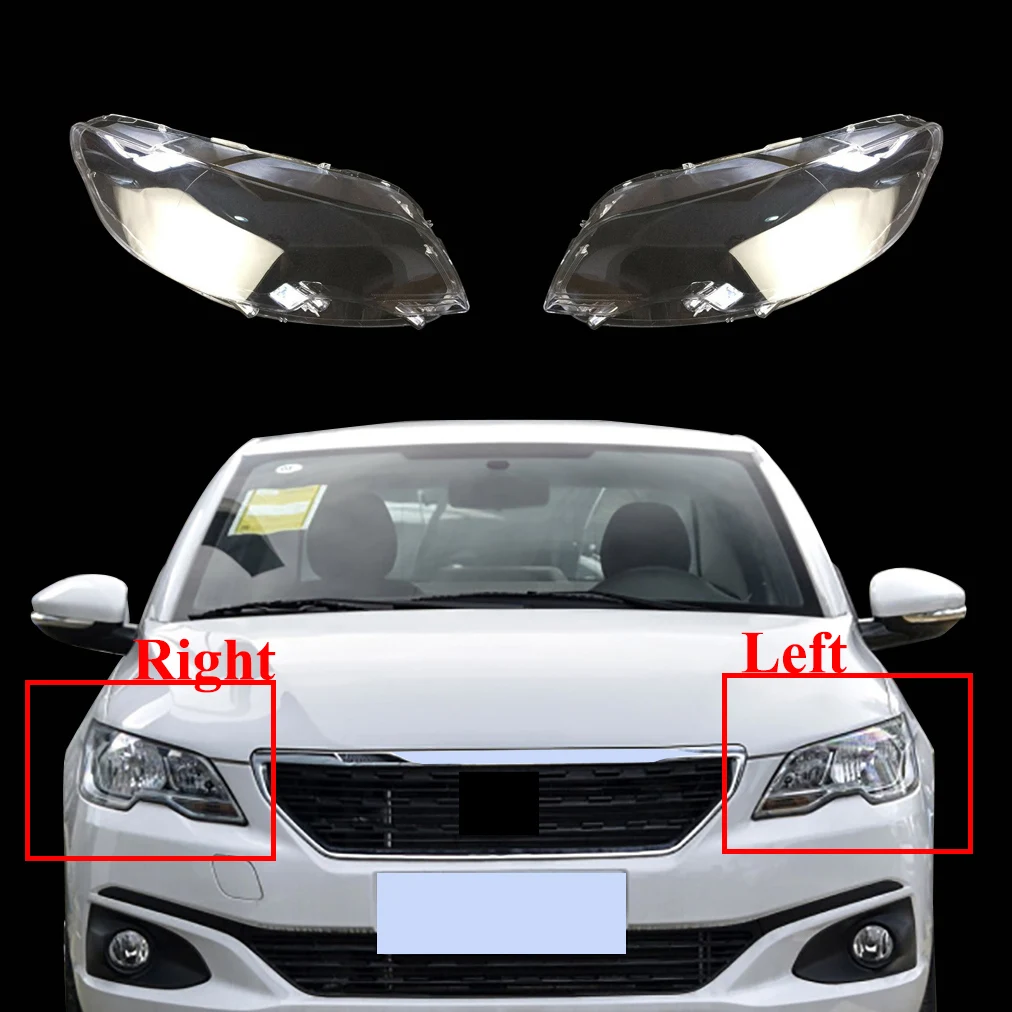 

Car Front Headlamp Lampshade Fit For Peugeot 301 2017 2018 2019 Clear Headlight Lens Cover Shell Accessories Replacement
