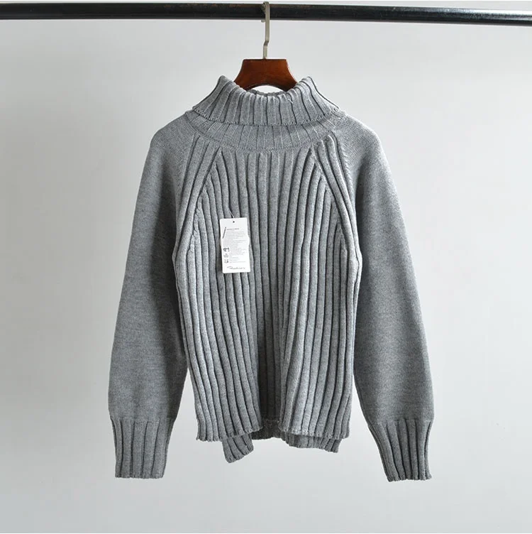 الخريف الشتاء عالية Ne تريكو الدافئة أعلى المرأة فضفاضة طويلة Sve السائبة Ne محبوك irt قاعدة طبقة تخفيف Sle #3