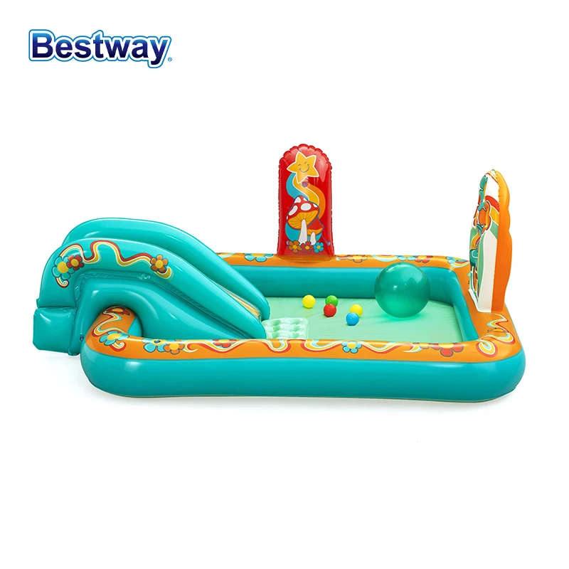 Bestway 53164 6'4" x 60" x 29" Spielcenter, aufblasbares Spielbecken, Spielcenter, aufblasbares Wasserspielcenter, Garten
