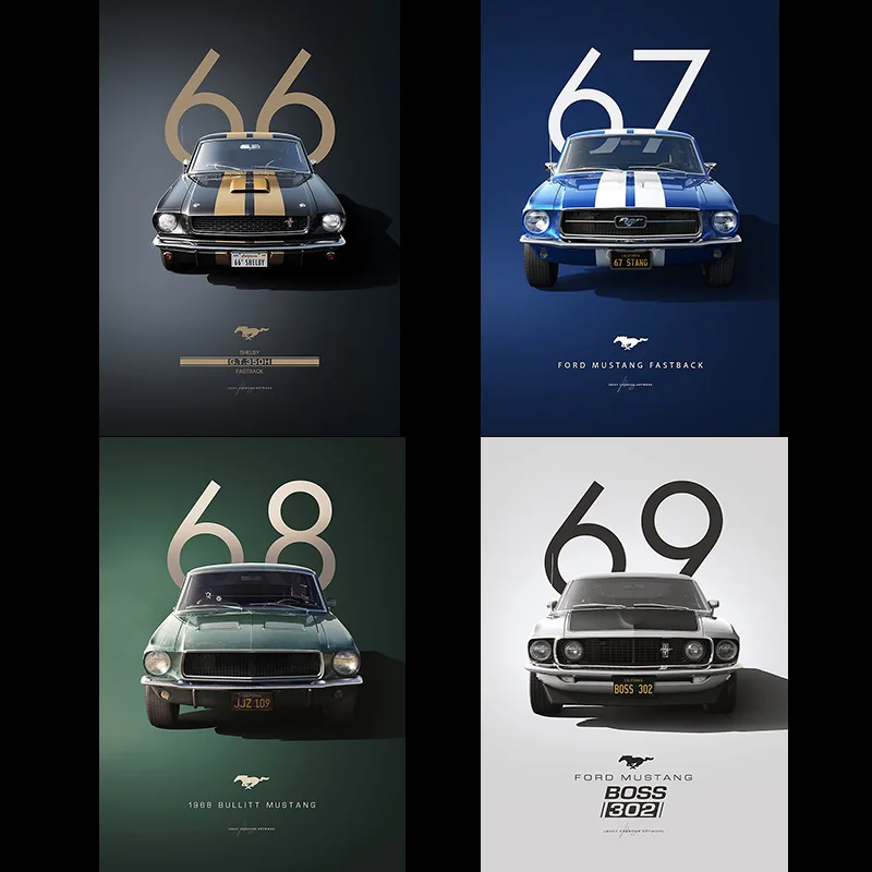 

Bullitt Mustang GT350H Fastback1966-69 Racing Car Poster Metal Sign Posters Garage Custom Home Decor Room Decoration Wall Decor