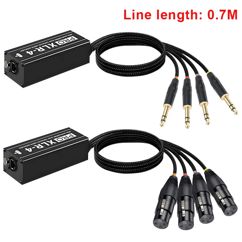 TITAK RJ45 CAT5 Shielded 4-Channel XLR Audio Extender Cable