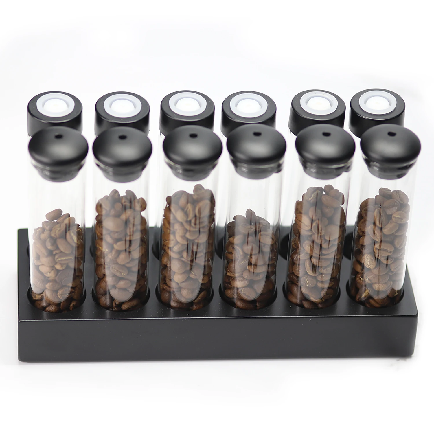 Conteneur de stockage de grains de café, affichage T1 Brochure, tube à thé, bouteille en verre, accessoires de café expresso, outil Barista Coffeware Sets