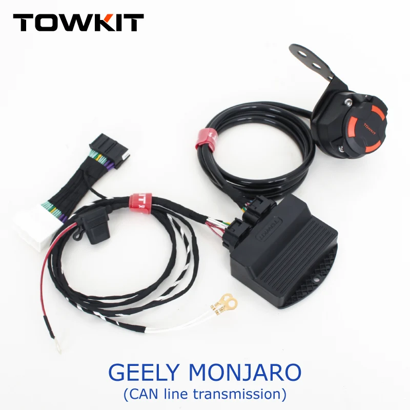 For TOWKIT GEELY MONJARO Trailer Wiring Harness Eur 13/7pin trailer RV tail light signal Australia 12/7 pin Trailer controller