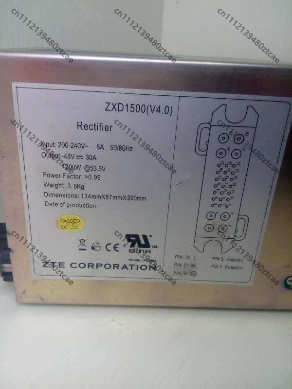 Used Dismantled ZXD1500 V4.0 53.5V 30A ZTE Telecom Rectifier Module Communication Power Supply Replacement