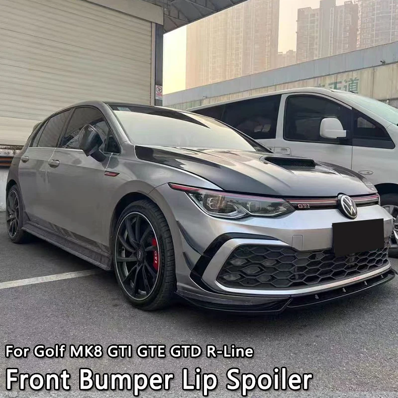 

For Volkswagen VW Golf 8 MK8 GTI GTD GTE Rline 2020 2021 2022 2023 Front Bumper Lip Spoiler Lower Side Splitters Guards Cover