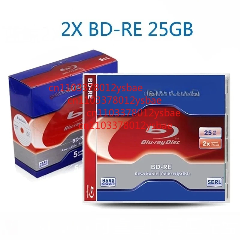 FOR Verbatim Blu-Ray Disc BD-RE 25GB 2X BDRE Blank Bluray Disks Dual Layer Rewritable 5pack