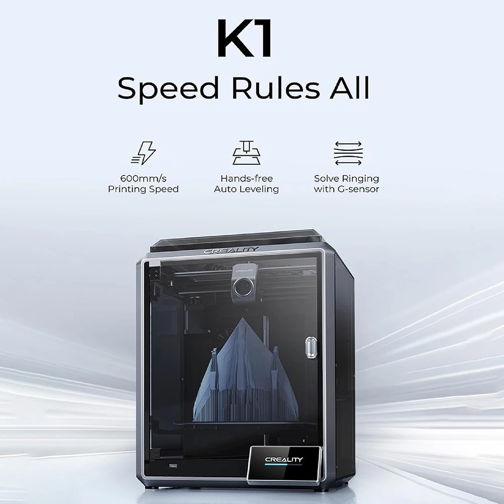 Imagem -04 - Series Velocidadey 3d Printer 600 mm s Max Velocidade de Impressão Tecnologia de Impressão K1c K1-max Totalmente Fechado Impressoras 3d Creality-k1