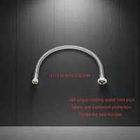 Manguera de Extensión para Bidé de Acero Inoxidable 9/16 (US3/8) a G1/2, Accesorios Adaptadores para Inodoro