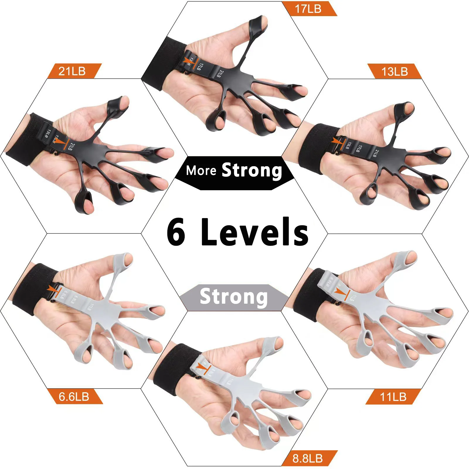 2 PCS Adjustable Hand Grips Strengthener Men Women Arm Finger Massager Expander Exercise Gym Fitness Training Wrist Gripper