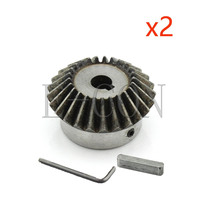 2pcs 2M25T Metal Umbrella Tooth Bevel Gear Helical Motor Gear 10mm/12mm/14mm/15mm/16mm/17mm/18mm/19mm/20mm/22mm/24mm Bore