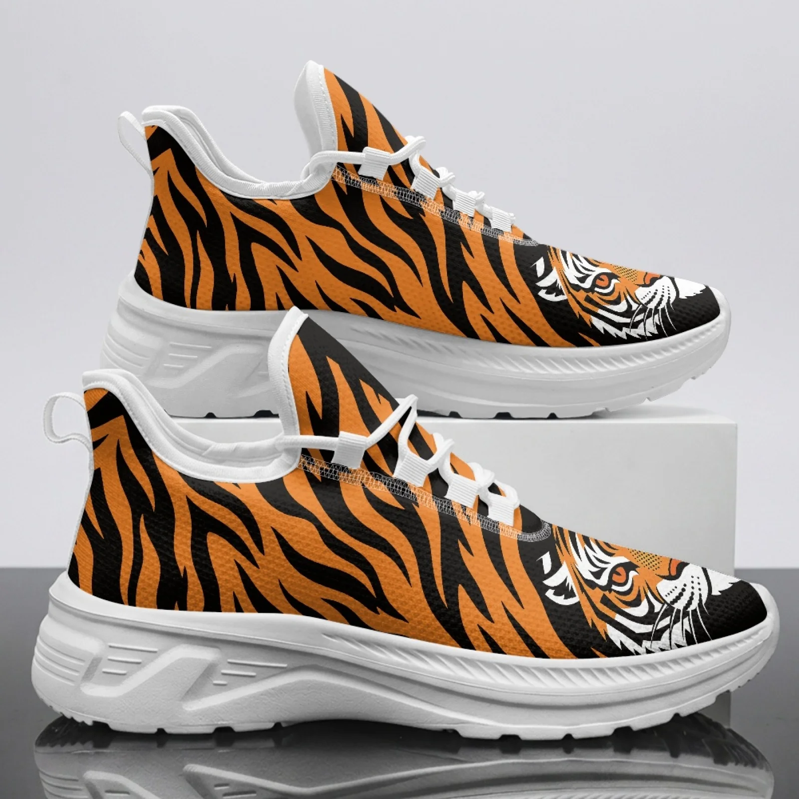 

XIXIRIMIDO Tiger Mesh Sneakers Women'S Running Shoes Men'S Commuter Shoes Soft Breathable & Lightweight Comfortable Soft 35-48
