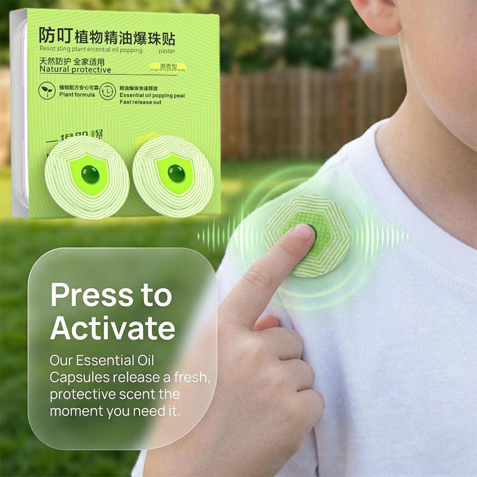  10pcs Mosquito Repellent Bead Plant Essential Oil Bead Patch Non woven Anti Bite Home Outdoor Sports Mosquito Repellent Patch 