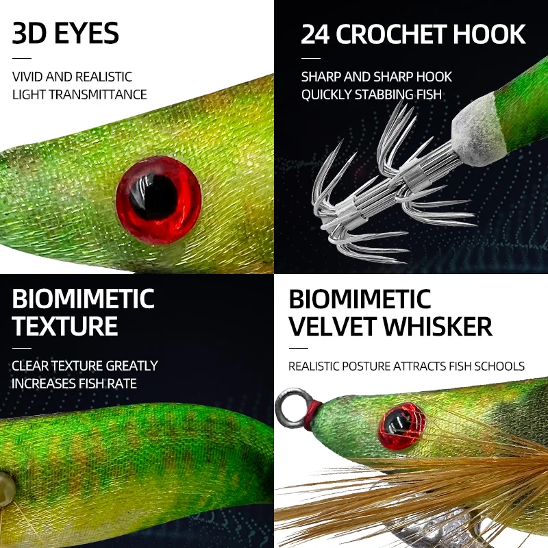 YICHU Señuelo Camarón 1,8cm – Madera noctilucente para pesca