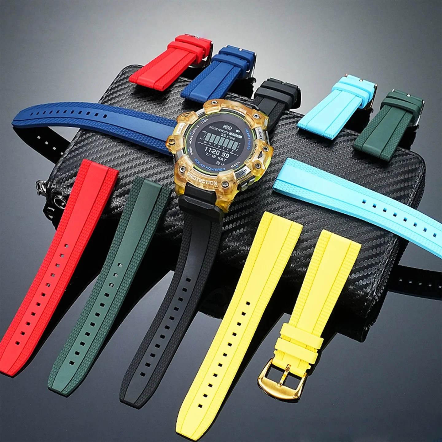 Fkm pulseira de borracha para - Smartwatch Casio Watches For Men avaliação e preço