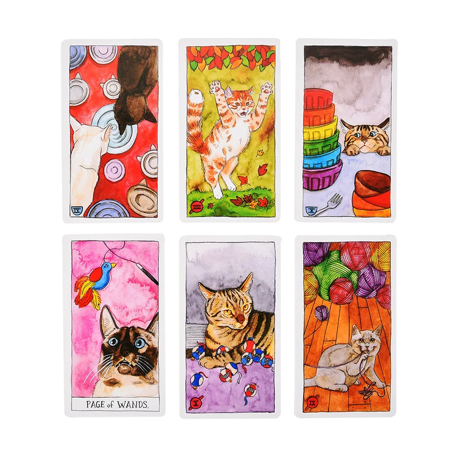 New Tarot Cards Oracles Deck Mysterious Divination Cat Tarot Deck