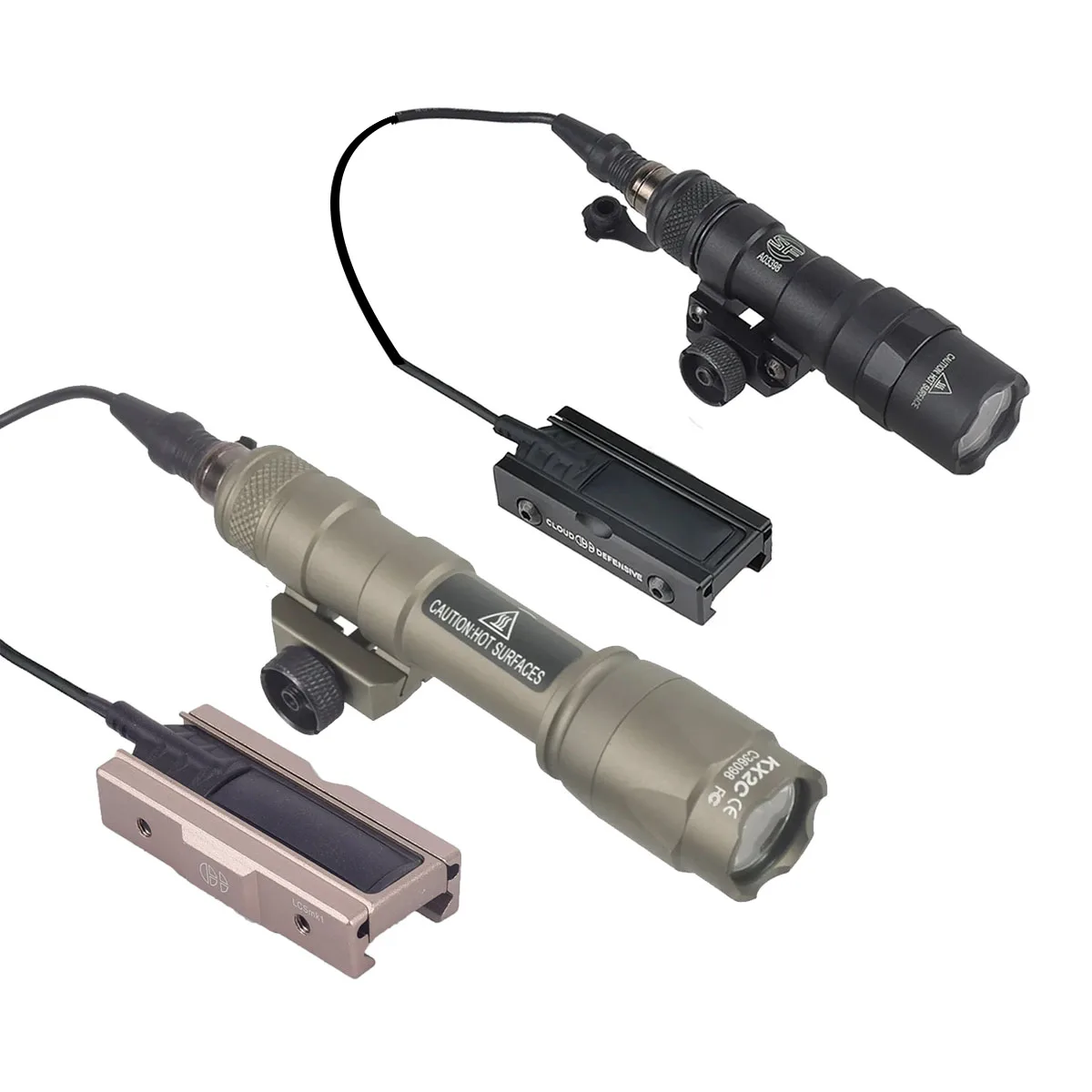 

Tactical Airsoft Surefir M600 M300 Sets Scout Light 20mm Pocket Panel Pad Switch Mlok Picatinny Rail Mount AR15 Rifle Flashlight