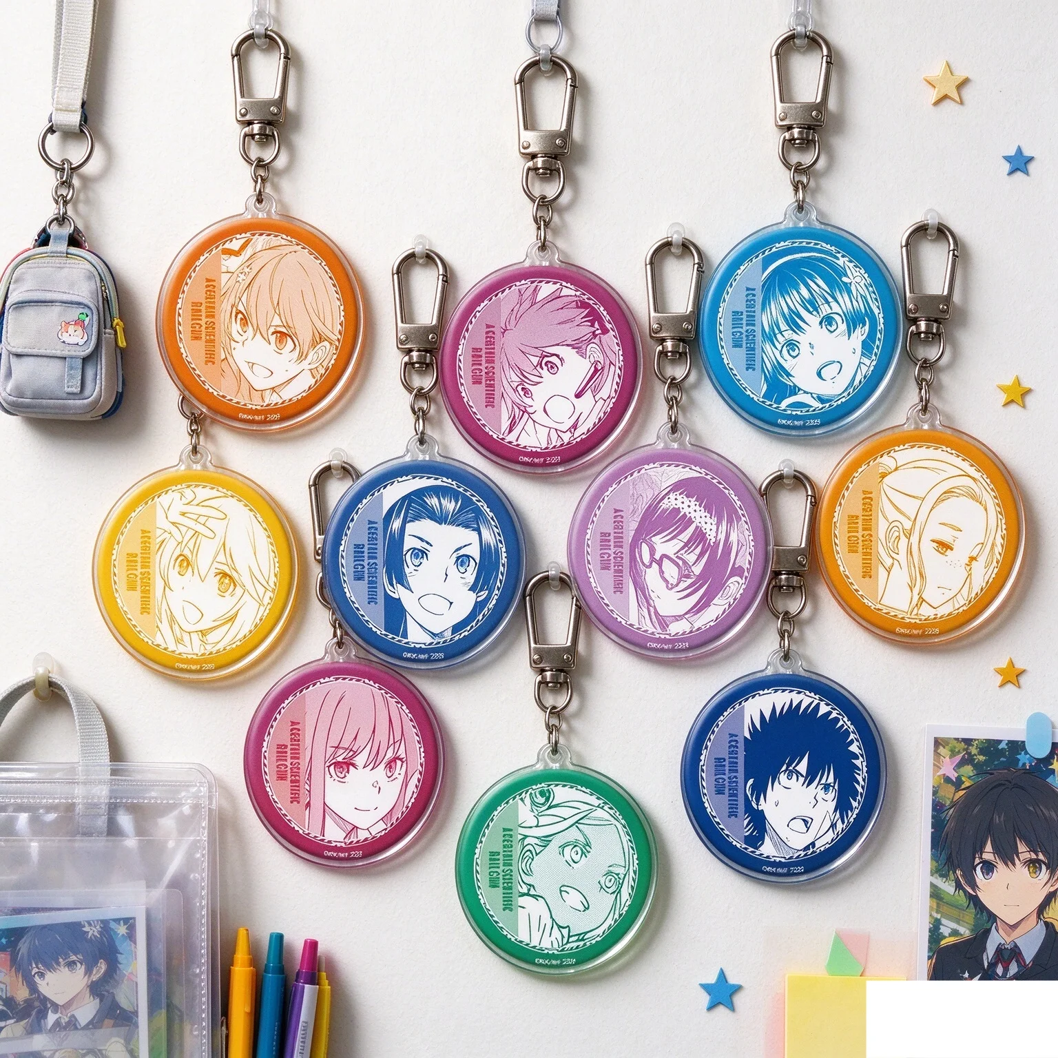 New 2026 Bag Acrylic KeyRing Anime Lovers A Certain Scientific Railgun Lovely Products Sweet For Fans Exquisite Product Keychain