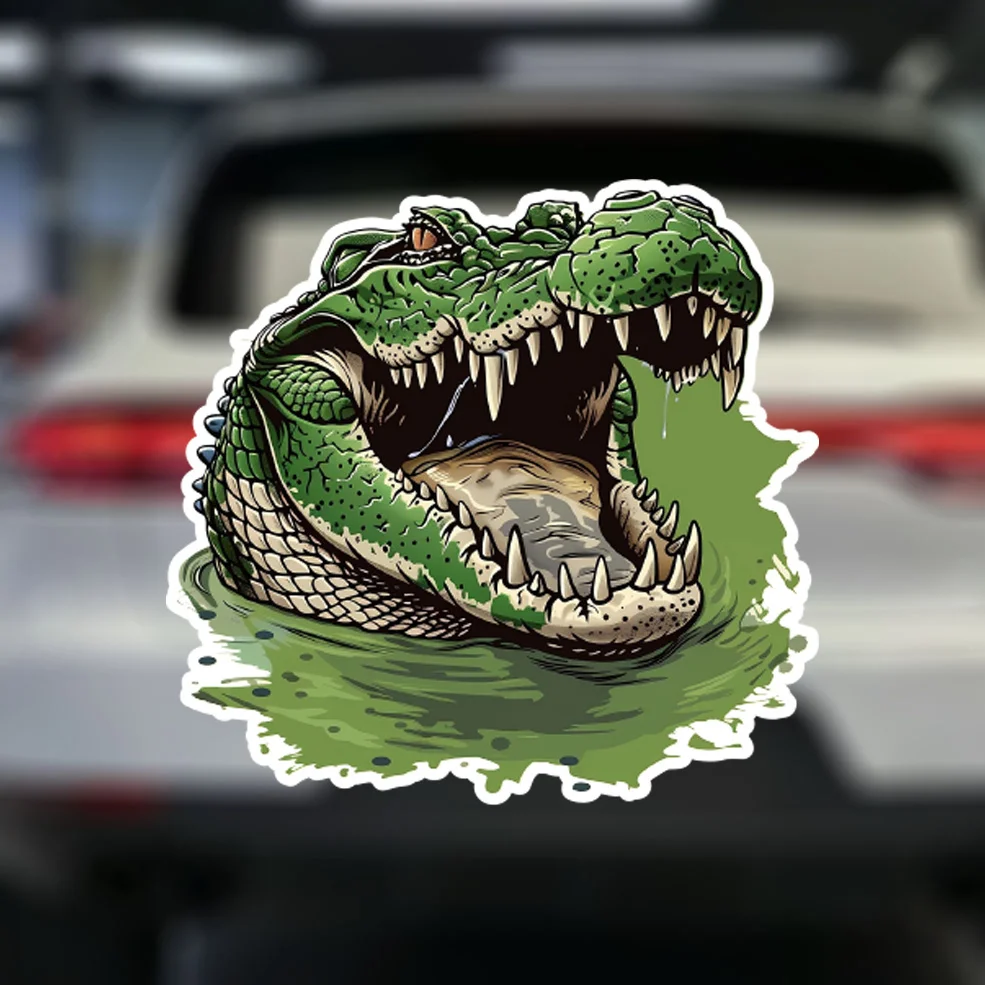 

Матовая виниловая наклейка «Рот аллигатора», водонепроницаемая, нестандартной формы, для ноутбуков, автомобилей и использования на открытом воздухе