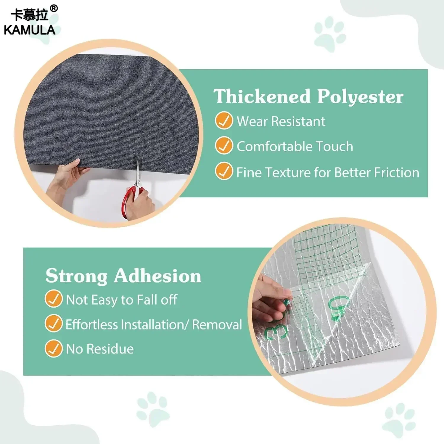 Klettermatte für Katzen, verschleißfest, kratzfest, zum Selbermachen, Klettern, Katzenkratzer, Sofaschutz, Wandmontage, selbstklebendes Kratzbrett für Katzen – Detail 6