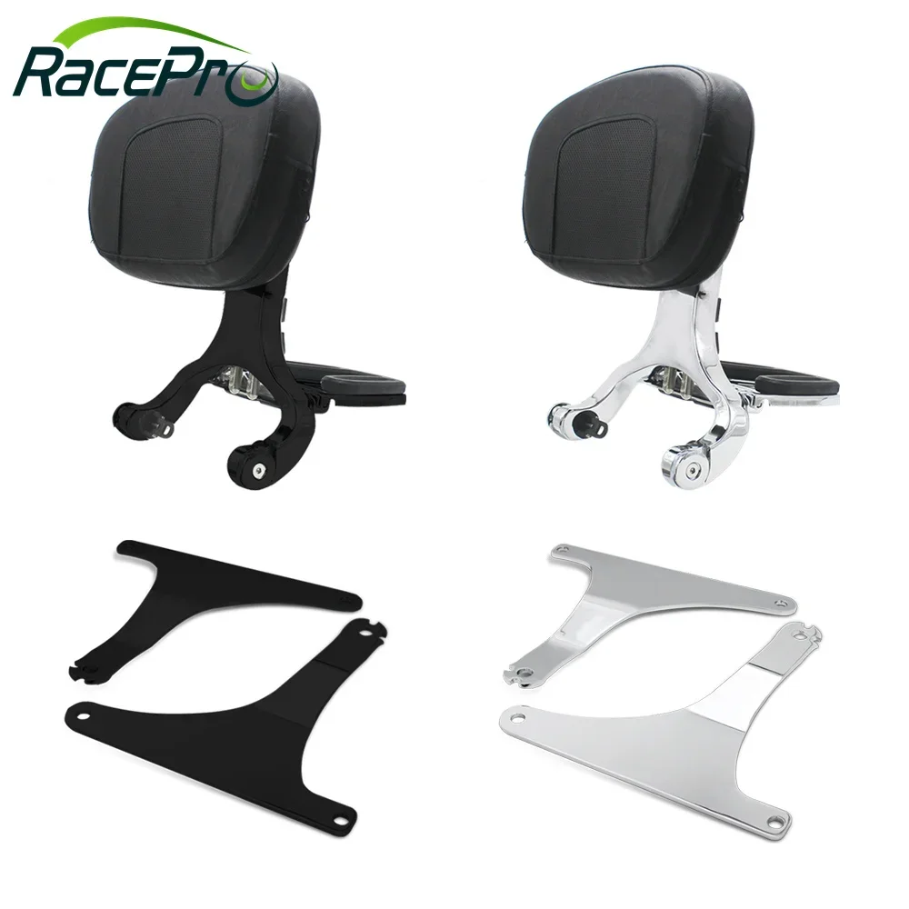 RACEPRO Custom Driver Passenger Motorcycle Sissy Bar Back Rest for Harley Touring 2009-2013