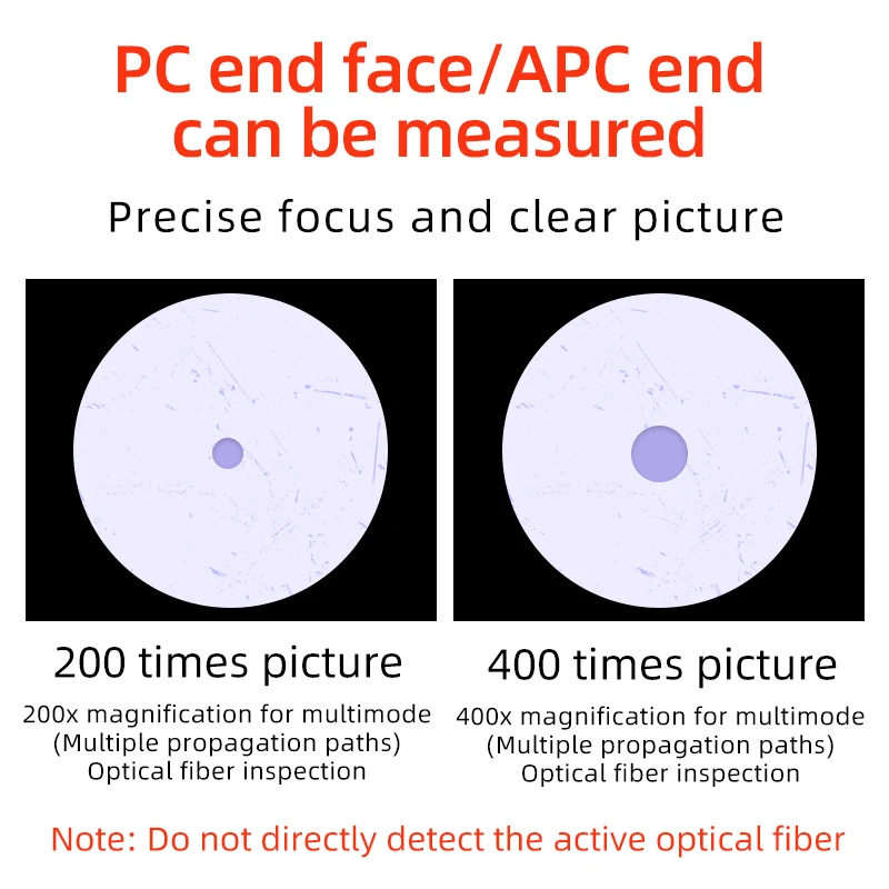 Natalink Handheld Fiber Optic Microscope with 100/200/400X Magnification and CL Light for Precise Fiber Endface Inspection